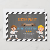 Taekwondo Schwarzgürtel-Thema Einladung (Vorderseite)