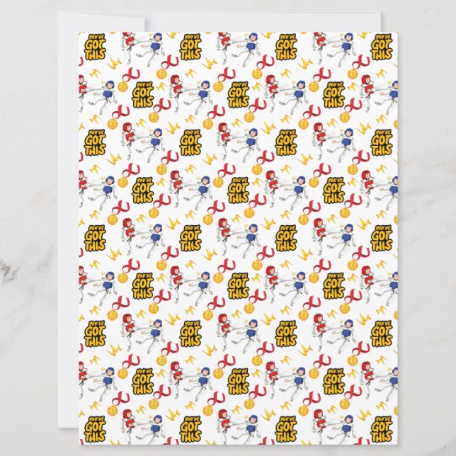 Taekwondo Scrapbook Papier (Jungen) (Vorderseite)