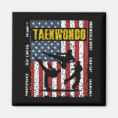 Taekwondo Self Control Flag Magnet (Vorne)