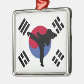 Taekwondo Silbernes Ornament (Links)