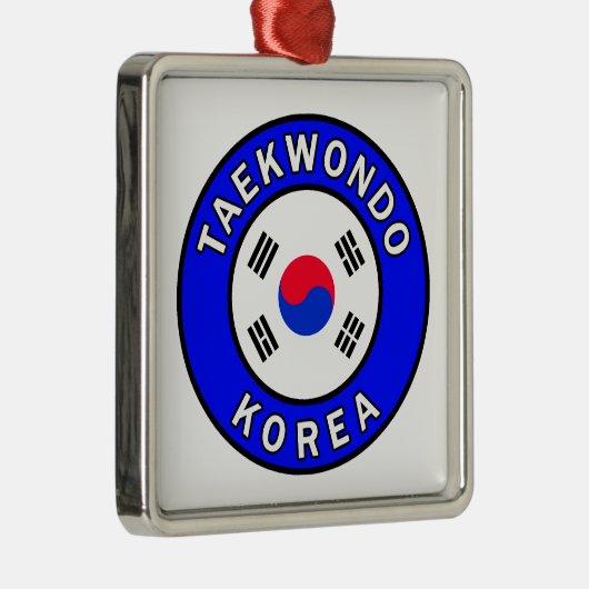 Taekwondo Silbernes Ornament (Rechts)