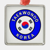 Taekwondo Silbernes Ornament (Vorne)