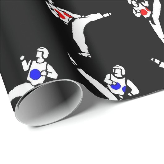 Taekwondo Sparring-Wrapping Geschenkpapier (Rolleneckpunkt)