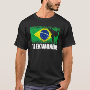 Taekwondo Sport Retro Brasilien Flagge Brasilianis T-Shirt