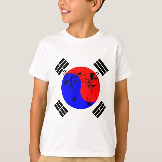 Taekwondo-Sportler T-Shirt (Vorderseite)
