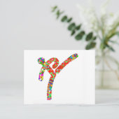 TAEKWONDO Sportmeisterschaft Postkarte (Stehend Vorderseite)
