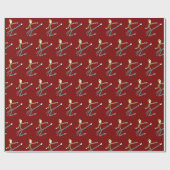 Taekwondo Stickman Geschenkpapier (Flach)