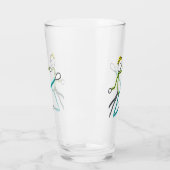 Taekwondo Stickman Glas (Links)