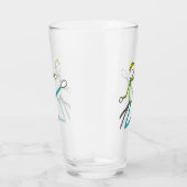 Taekwondo Stickman Glas (Rechts)