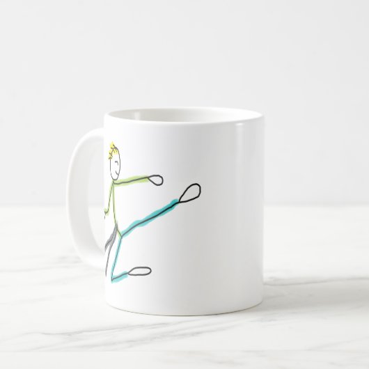 Taekwondo Stickman Kaffeetasse (Vorderseite Links)
