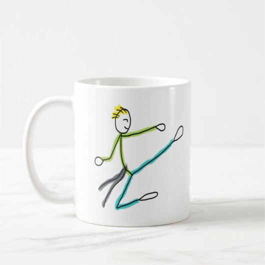 Taekwondo Stickman Kaffeetasse (Links)