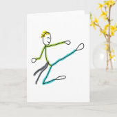 Taekwondo Stickman Karte (Gelbe Blume)