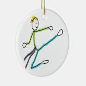 Taekwondo Stickman Keramik Ornament (Rechts)