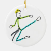 Taekwondo Stickman Keramik Ornament (Hinten)