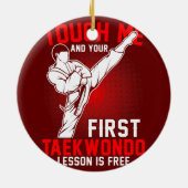 Taekwondo Tae Kwon Do Boys Keramik Ornament (Hinten)