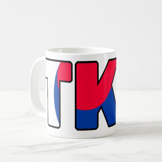 Taekwondo-Tasse Kaffeetasse (Vorderseite Links)
