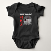 Taekwondo Tenets Martial Artists Tae Kwon do Baby Strampler (Vorderseite)