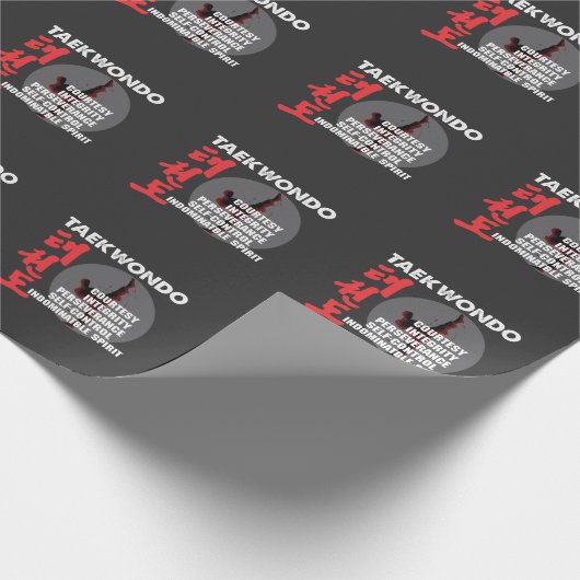 Taekwondo Tenets Martial Artists Tae Kwon do Geschenkpapier (Ecke)