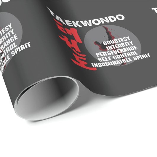 Taekwondo Tenets Martial Artists Tae Kwon do Geschenkpapier (Rolleneckpunkt)