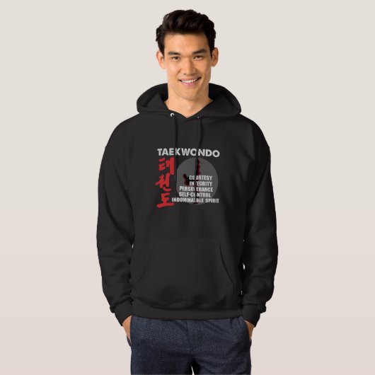 Taekwondo Tenets Martial Artists Tae Kwon do Hoodie (Vorne ganz)