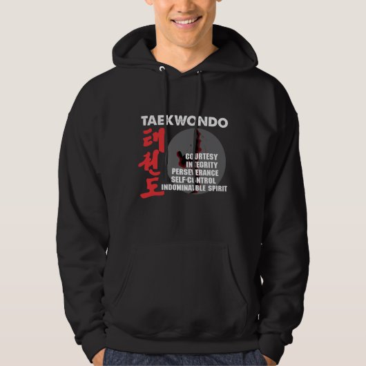 Taekwondo Tenets Martial Artists Tae Kwon do Hoodie (Vorderseite)