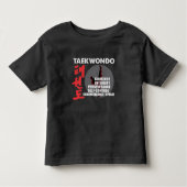 Taekwondo Tenets Martial Artists Tae Kwon do Kleinkind T-shirt (Vorderseite)