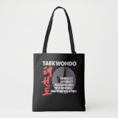 Taekwondo Tenets Martial Artists Tae Kwon do Tasche (Vorderseite)