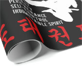 Taekwondo Tenets Martial Arts Geschenkpapier (Rolleneckpunkt)