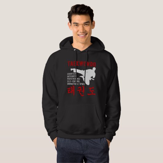 Taekwondo Tenets Martial Arts Hoodie (Vorne ganz)