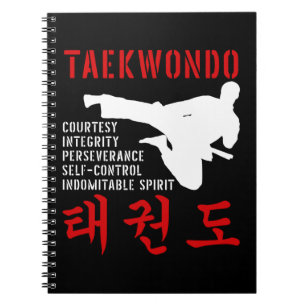 Taekwondo Tenets Martial Arts Notizblock