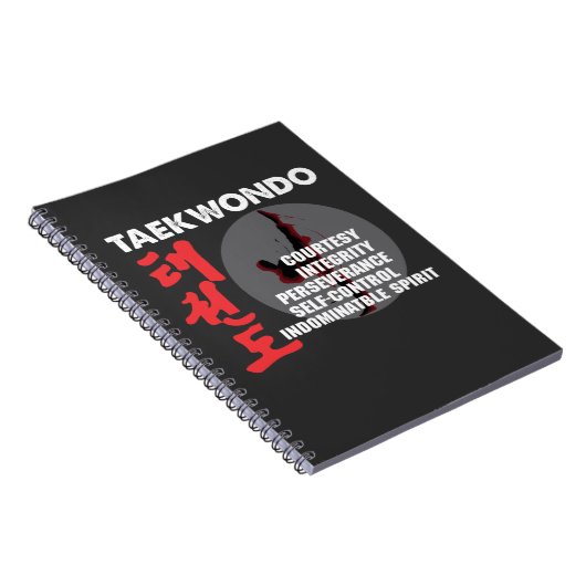 Taekwondo Tenets Martial Arts Tae Kwon do Notizblock (Rechte Seite)
