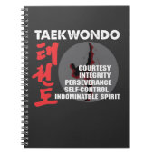 Taekwondo Tenets Martial Arts Tae Kwon do Notizblock (Vorderseite)