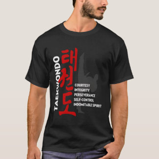Taekwondo Tenets Shirt Martial Arts Graphic T-Shir