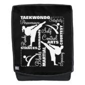 Taekwondo Terminologie für Kampfkunst Rucksack (Vorderseite)