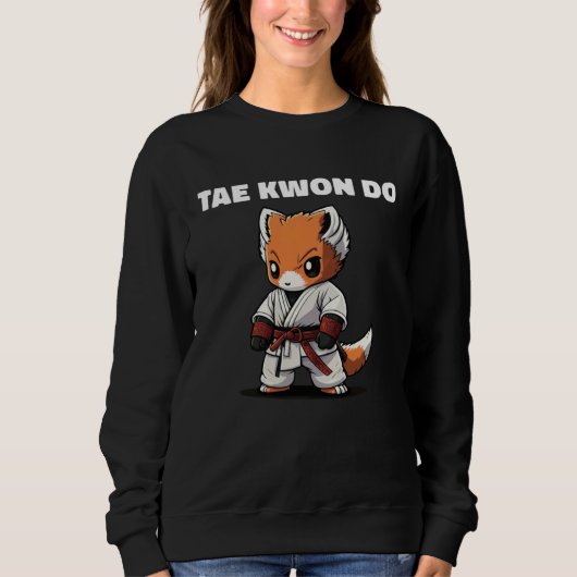 Taekwondo TKD Fuchs Kid Kämpfer Sweatshirt (Vorderseite)