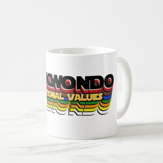 TaeKwonDo Traditionelle Werte Kaffeetasse (VorderseiteRechts)