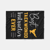 Taekwondo-Trainer Ever Martial Arts Fleecedecke (Vorderseite (Horizontal))