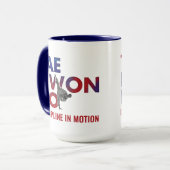 Taekwondo Typography Design High Kick Silhouette Tasse (Vorderseite Links)