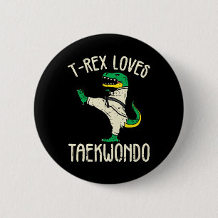 Taekwondo und Kampfsport T-Rex I für Karate Mädche Button