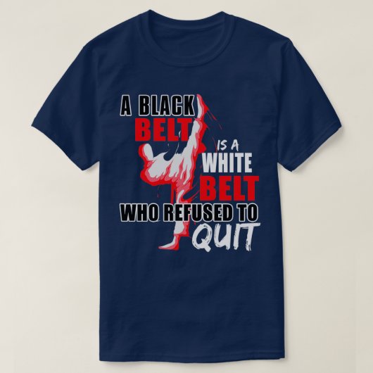 Taekwondo und Karate Blackbelt Martial Arts T-Shirt (Design vorne)