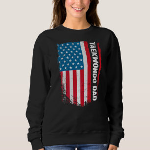 Taekwondo Vater America Us Flag Patriot Vintag Sweatshirt