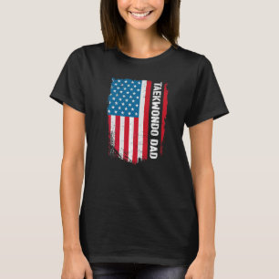 Taekwondo Vater America Us Flag Patriot Vintag T-Shirt