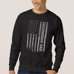 Taekwondo Vater Amerika USA-Flagge Patriot Vintage Sweatshirt