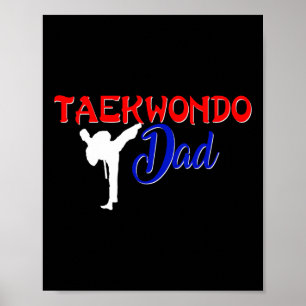 Taekwondo-Vater-Shirt Tae Kwon Do Kampfsport Vater Poster