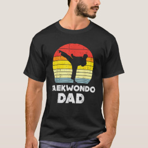 Taekwondo Vater Sunset Retro Koreanische Kampfküns T-Shirt