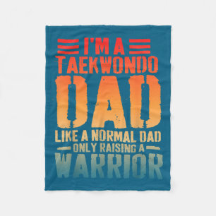 Taekwondo-Vater wie normaler Vater Kunstwerk Fleecedecke