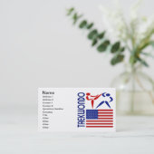 Taekwondo Vereinigte Staaten Visitenkarte (Stehend Vorderseite)