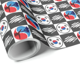 Taekwondo Wrapping Paper Geschenkpapier
