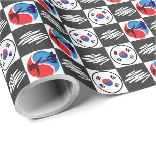Taekwondo Wrapping Paper Geschenkpapier