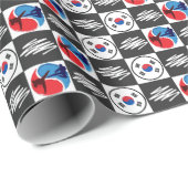 Taekwondo Wrapping Paper Geschenkpapier (Rolleneckpunkt)